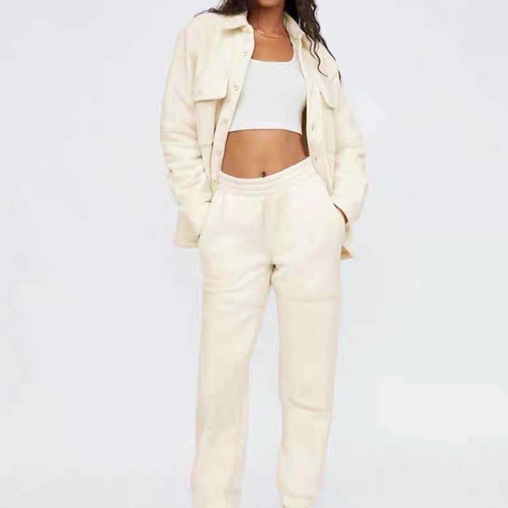 Aritzia TNA polar shirt jacket size 3 ivory